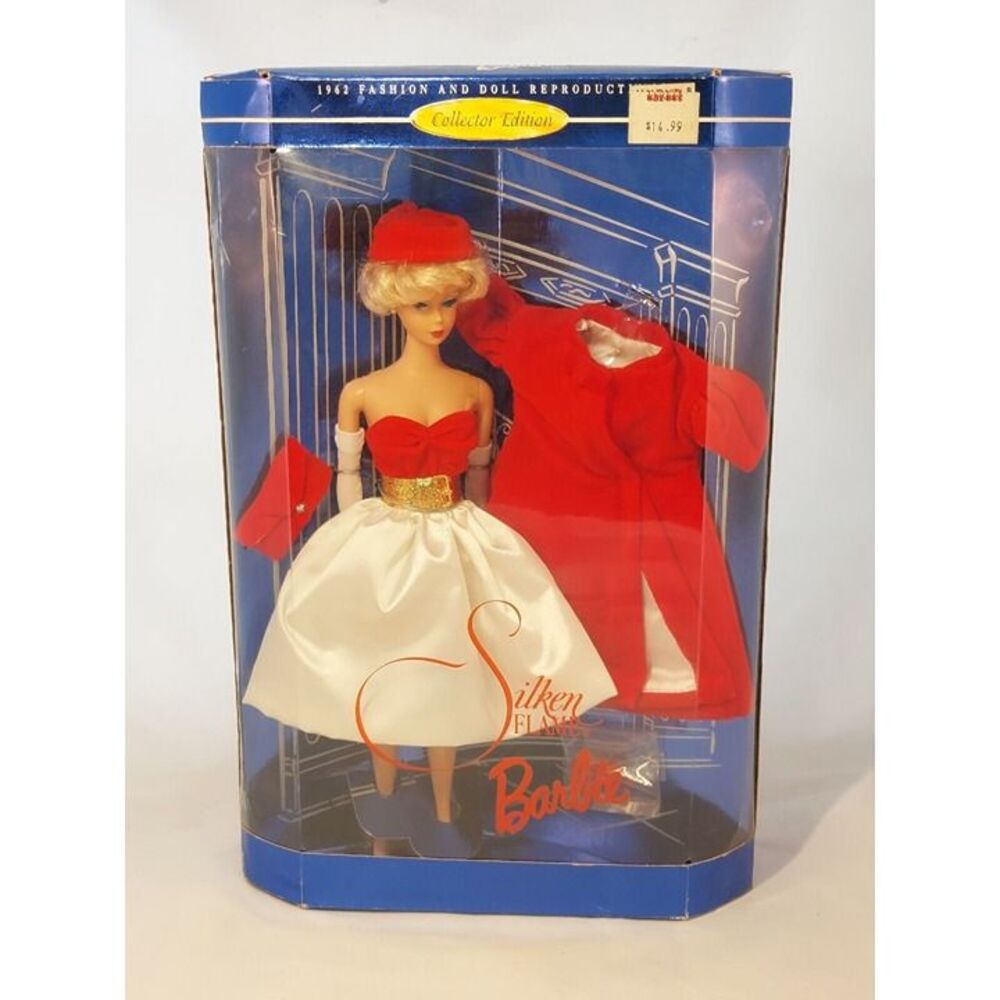 NEW 1997 Barbie Doll Silken Flame 1962 collector edition Blonde NIB 18449 Mattel